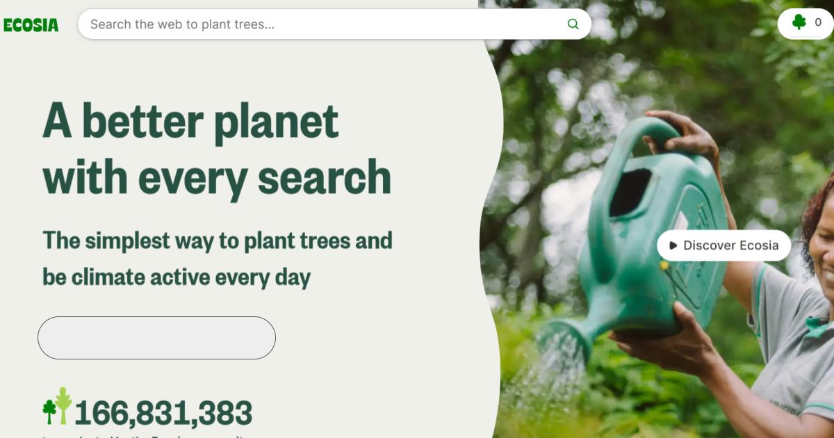 Mesin Pencari Selain Google - Ecosia - GAMELAB.ID